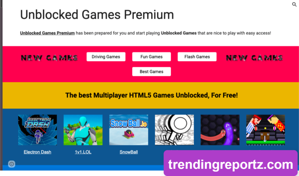 How to Access & Play Unblocked Games Premium